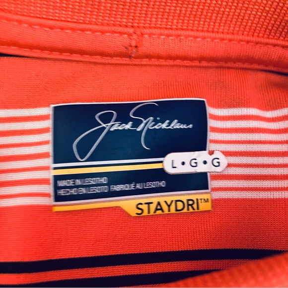 ❤️‍🔥 (5/20) Jack Nicklaus Men’s Striped Polo Shirt Size Large - Picture 5 of 5